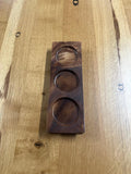 Timber Presentation Board With 3 Tapas Brown Ramekin Sauce Dishes Board-9927