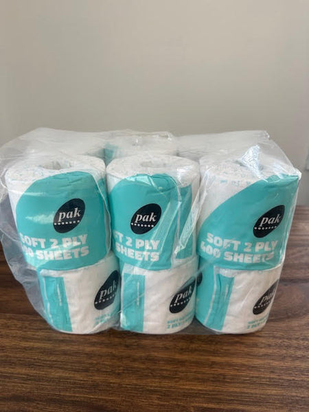 Toilet Paper Roll 2 Ply Wrapped (Pack of 12 Rolls) PAK