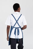 Tomy Blue Bib Apron With Leather Straps 68 x 80cm AC-TOMY01