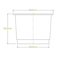 BioPak 30ml Clear Sauce Container BioCup Box of 3,000 Containers U-30Y