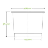 BioPak 30ml Clear Sauce Container BioCup Box of 3,000 Containers U-30Y