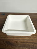 Square White Bowl PP 246mm x 256mm x 78mm White M99-3-WHT MTA