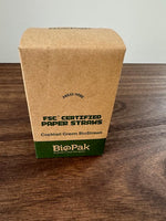 Cocktail Drinking Straw Paper Green Box 2500 Straws 4.5 x120mm JP-PBS-4.5X120 COCKTAIL-G