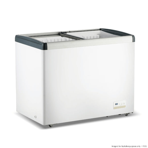  Thermaster 336L Chest Freezer with Flat Glass Sliding Lids 