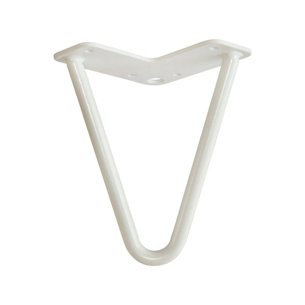 White Steel Hairpin 2 Leg  150 x 12mm