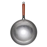 Wok 40cm Iron Steel 1.5mm With Wood Handle Heavy Duty Commercial Grade WOK-DENJER40