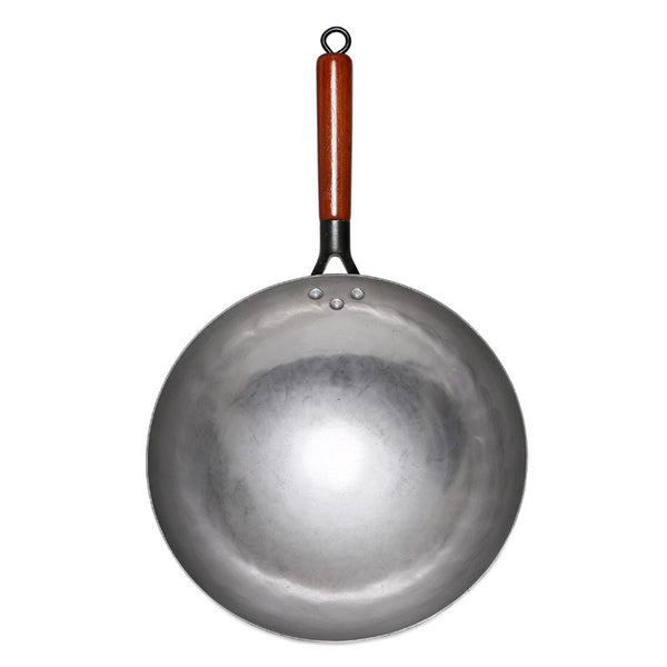 Wok 40cm Iron Steel 1.5mm With Wood Handle Heavy Duty Commercial Grade WOK-DENJER40