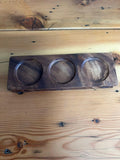 Wooden Board With 3 x 70ml Yellow Ramekin Bowls