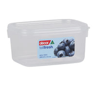 Decor 500ml Storage Container & Lid Clear Oblong Tellfresh 0002760