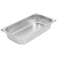 Stainless Steel Food  Steam Pans 1/3 Size Solid 32.5cm x 17.5cm x 20cm Anti Jam