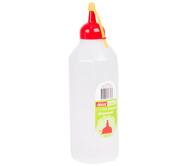 Decor 1 litre sauce bottle plastic 