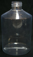 Squat Clear Bottle With Pump 500ml Blue Top