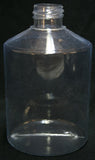 Squat Clear Bottle With Pump 500ml Blue Top
