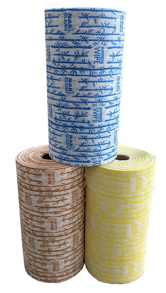 Bamboo Bio Cleaning Wipe Cloths 45 Meter Roll 90 Perforated Cloth Sheets