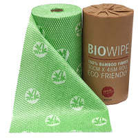 Bamboo Bio Cleaning Wipe Cloths 45 Meter Roll 90 Perforated Cloth Sheets