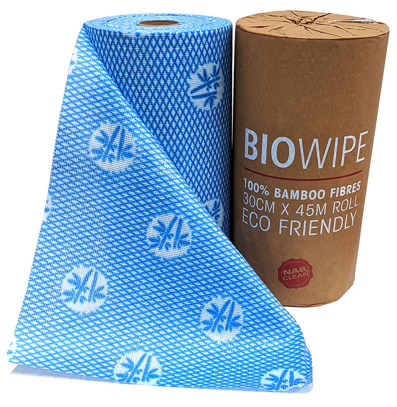 Bamboo Bulk 5 Pack Bio Cleaning Wipe Cloths 45 Meter Roll 90 Perforate ...