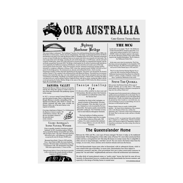 Newsprint Greaseproof Wrapping Paper 310mm x 380mm Australian Design