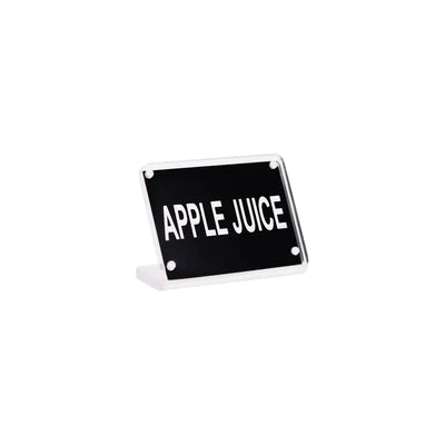 Buffet Sign Acrylic with Magnet Plate- Apple Juice