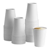 Disposable Coffee Cups Single Wall White Box 1000