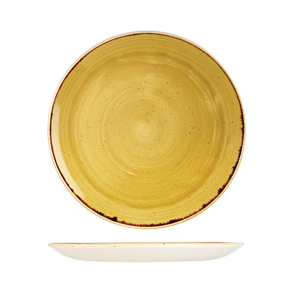 Coupe Dinner Plate Churchill 28cm Mustard Seed Yellow