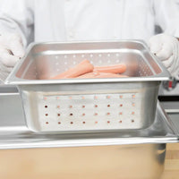 Gastronorm Steam Pan 1/2 Size X 100mm Perforated Pan Stainless Steel