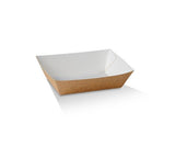 Small cake food tray brown white kraft cardboard takeaway box 