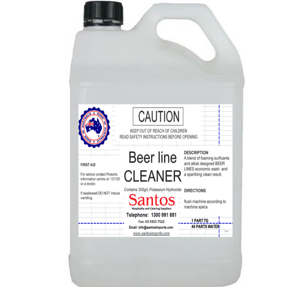 Beer Line Cleaner 5lt Liquid Drum Santos