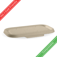 Biopak Natural Sugarcane Takeaway Lid 750ml & 1000ml Bx 500