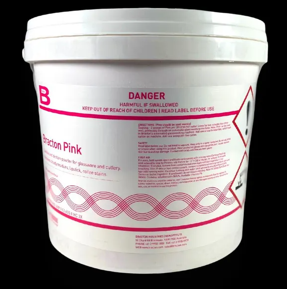 bracton pink glass and cutlery soaker 5kg