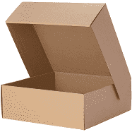 Cake Box Paper Kraft Brown 10 x 10 x 5.5'' Crushed Bottom With Lid 10 Pack Crash Lock