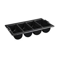 cutlery holder black 4 compartment 