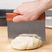 Dough Cutter & Scraper Stainless Steel With Wood Handle 15cm x 7.5cm