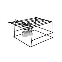 Black Glass Basket Wine Champagne Breakstop Hanging Rack 17172 Upside Down Racks