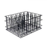 glass rack black 12 divided compartment 