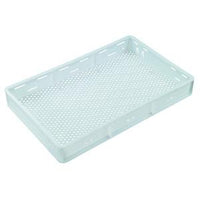 Plastic Confectionery Tray Vented 712 X 448 X 95mm -29 Litre White