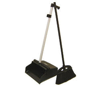 lobby pan and broom set long handle plastic 