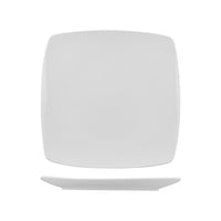 square plate 21cm long fine white classicware