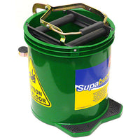 16 litre mop bucket with wringer commercial green 