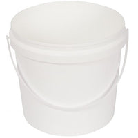 1.2 litre white bucket and lid plastic 