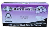 Black Super Strength Nitrile Gloves Latex and Powder Free Pack 100
