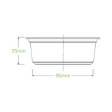 Biopak 240ml round container deli bowl