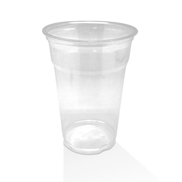 425ml PET Disposable Party Cup Clear Beer weights & measures approved Bx 1000