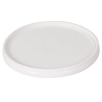 Plastic Round White Bucket with Handle & Lid 1.2 Litre