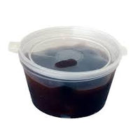 Sauce Container Plastic with hinged Lid PACK 50