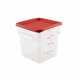 Storage Food Container Square & Lid Polycarbonate Clear 7.6 Litre