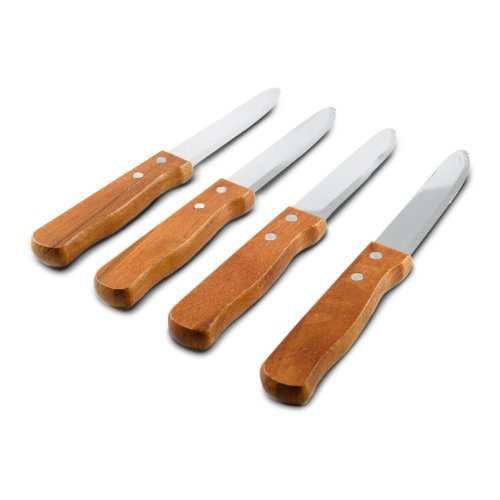 brown handle pakka wood steak knife 