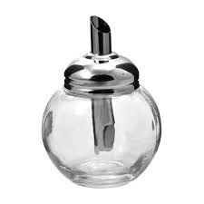 Glass Sugar Pourer Round Onion Shape 285ml