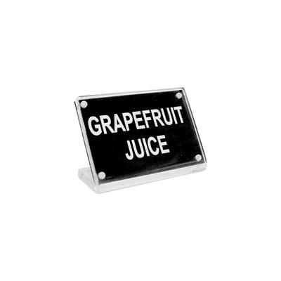 Buffet Sign Acrylic with Magnet Plate- Grapefruit