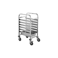 Gastronorm Trolley S/S Fits 6 x Full Size 1/1  Racks Stainless Steel Trays