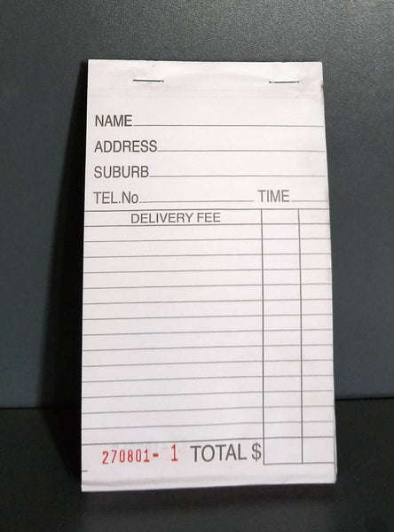 Pizza Delivery  Docket Book Duplicate DB-1009
